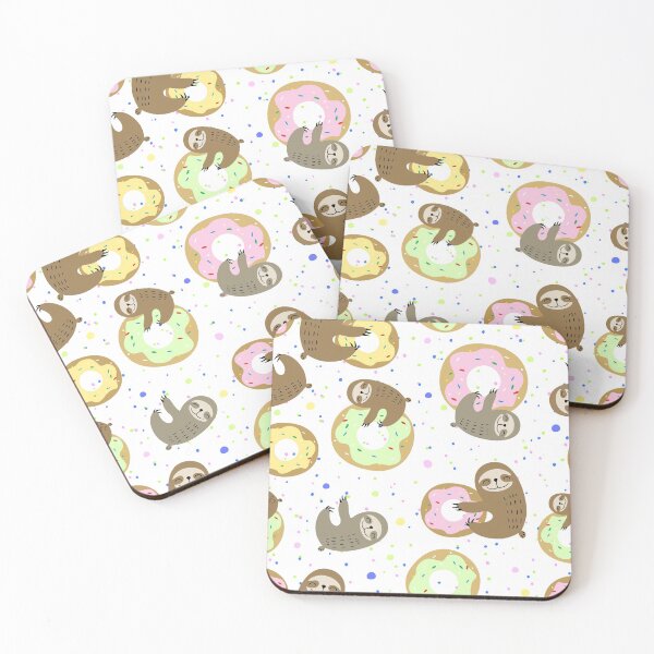 Item preview, Sloth Donut Pattern designed and sold by ArtCreations79.