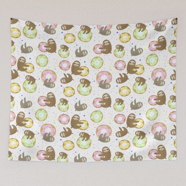 Item preview, Sloth Donut Pattern designed and sold by ArtCreations79.