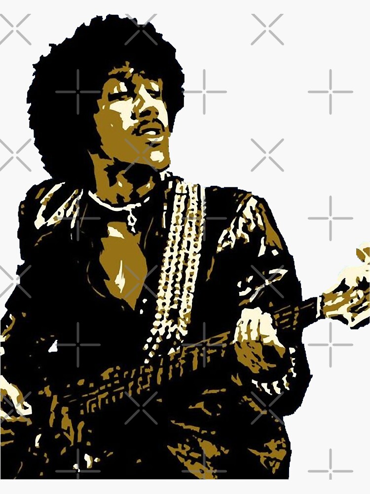 T Idea Phil Lynott Lizzy Lover Poster Ts For Birthday Sticker For Sale By Herthawolff