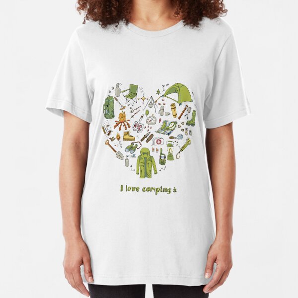 I love camping! Slim Fit T-Shirt