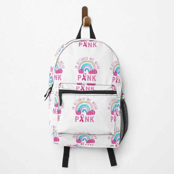 Item preview, In October We Wear Pink Pumpkin Plaid, Pink Pastel Rainbow designed and sold by DiensDesign.