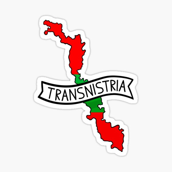 Item preview, Transnistria Flag Map Sticker designed and sold by Drawingvild.
