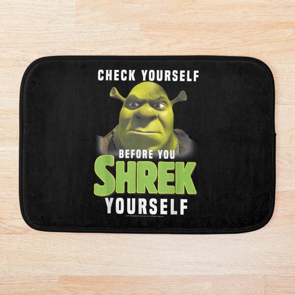 Shrek Check Yourself Before You Shrek Yourself Bath Mat