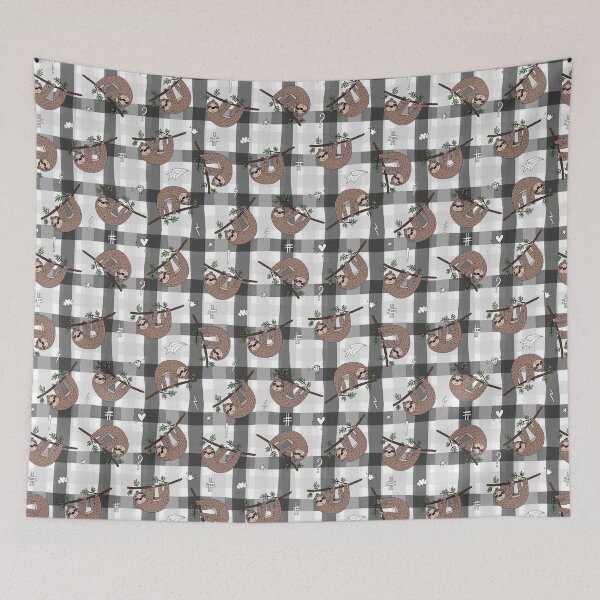 Item preview, Plaid Sloth Pattern designed and sold by ArtCreations79.