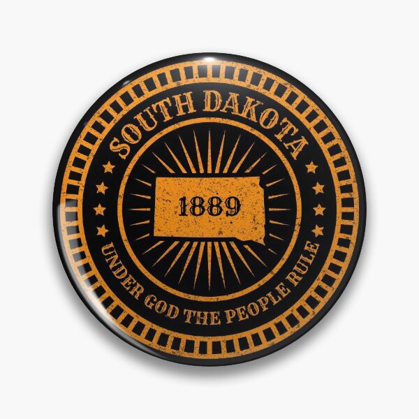 Item preview, South Dakota - SD Map Motto Badge Under God the People Rule - The Mount Rushmore State USA designed and sold by Ranggasme.