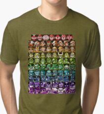 Mega Man Robot Masters Rainbow Tri-blend T-Shirt