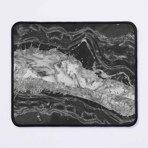 Item preview, Grey and white marble and silver abstract designed and sold by k9printart.