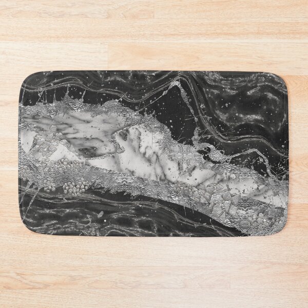 Item preview, Grey and white marble and silver abstract designed and sold by k9printart.