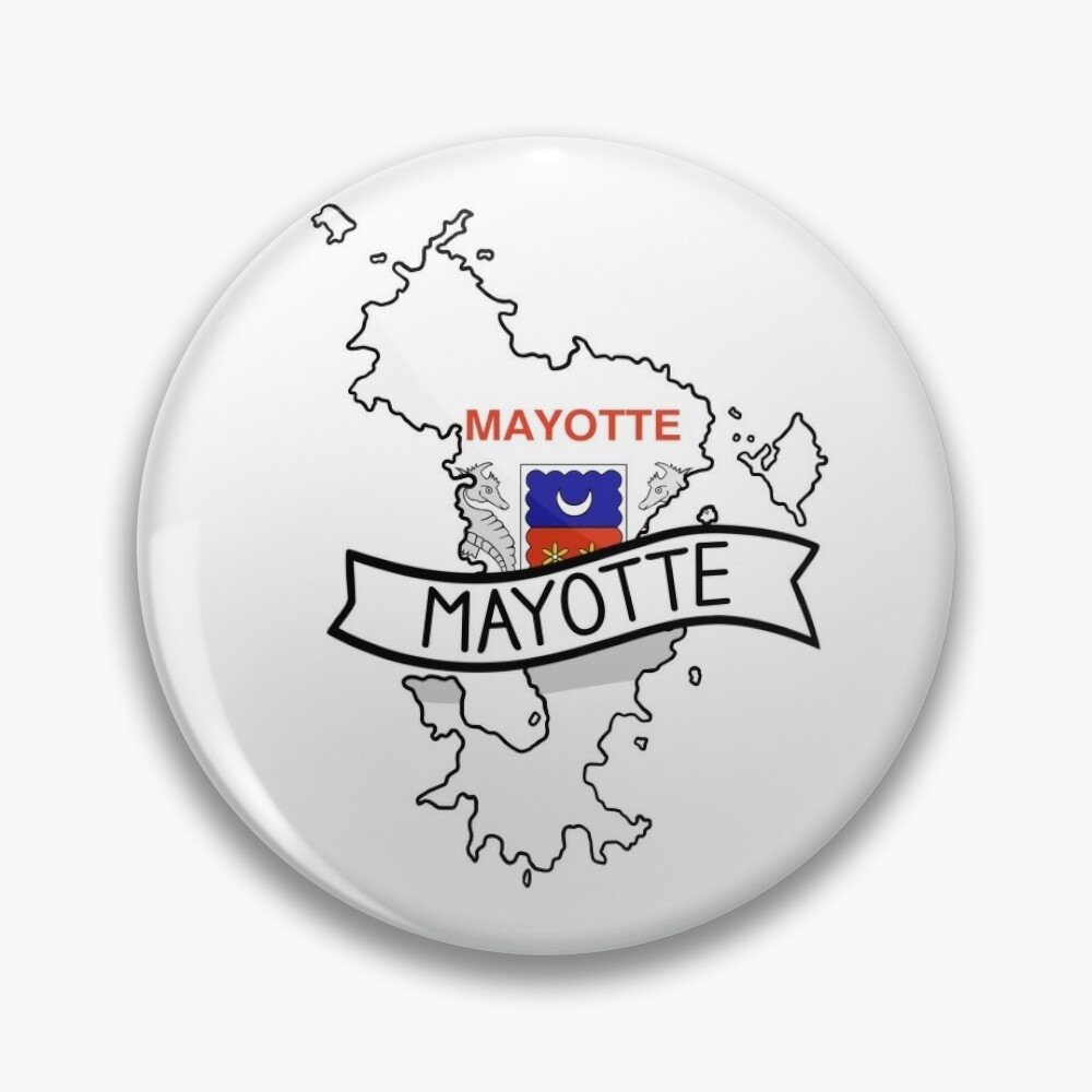 Mayotte Flag Map Sticker Sticker for Sale by Drawingvild