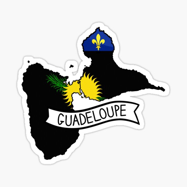 Carte Drapeau Guadeloupe Sticker Sticker