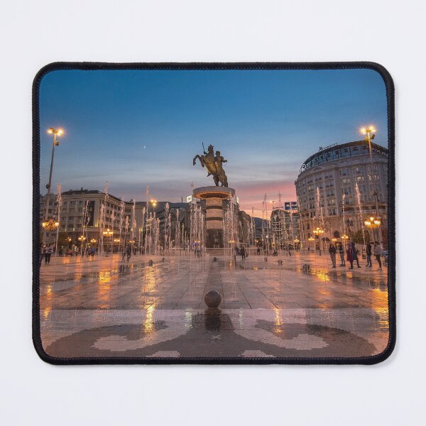 Item preview, Skopje, North Macedonia at night designed and sold by mitzobs.