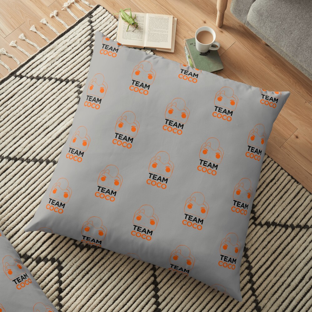 Team Coco cartoon lineart Floor Pillow