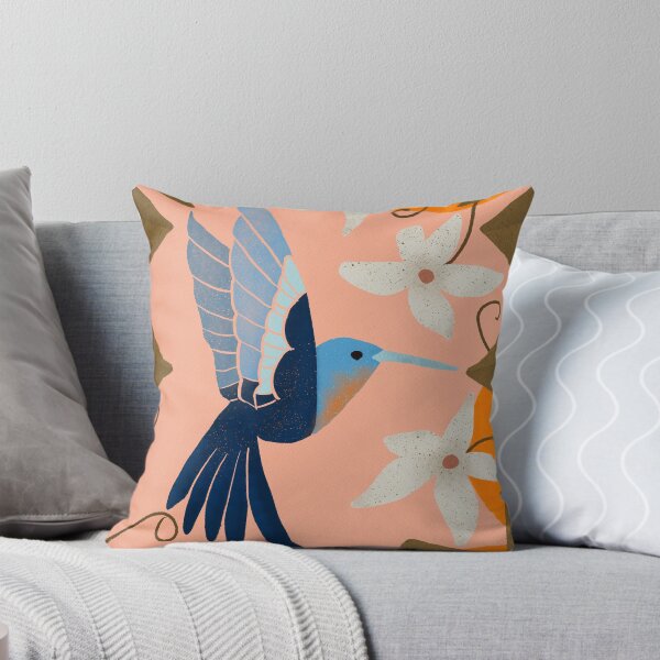 Item preview, Humminbird in orange garden designed and sold by kl-art-stories.