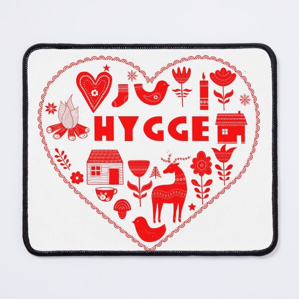 Item preview, Hygge Heart Danish Cozy Symbols Scandinavian Art, designed and sold by funnytshirtemp.