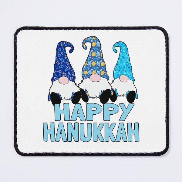 Item preview, 3 Hanukkah Gnomes Elves Cute Blue Dreidel Hats designed and sold by funnytshirtemp.