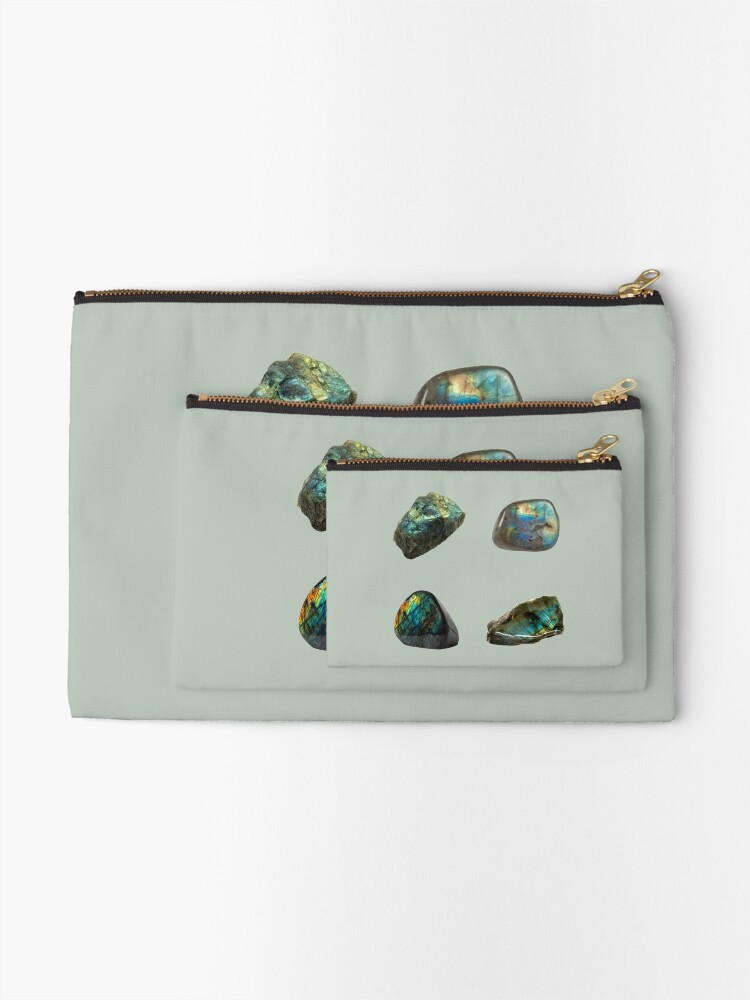 Thumbnail 2 of 4, Zipper Pouch, Labradorite Crystal designed and sold by mooneko.