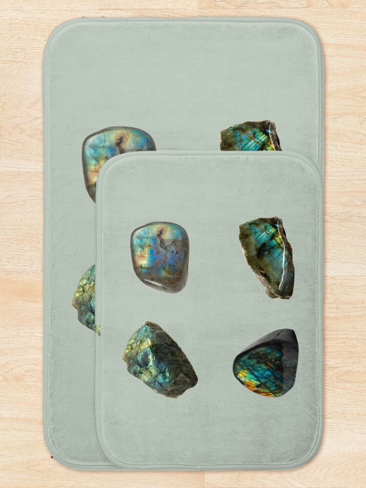 Thumbnail 5 of 6, Bath Mat, Labradorite Crystal designed and sold by mooneko.