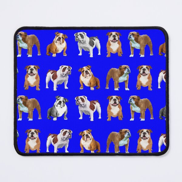 Item preview, bulldogs on blue background designed and sold by TerenceLacey.