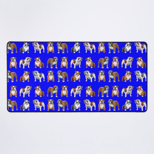 Item preview, bulldogs on blue background designed and sold by TerenceLacey.