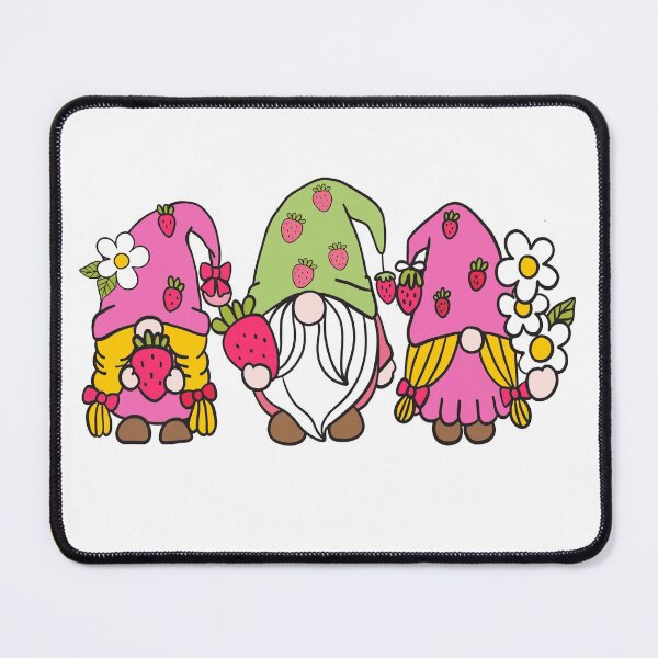 Item preview, 3 Strawberry Gnomes Spring Midsummer Gnomies  designed and sold by funnytshirtemp.