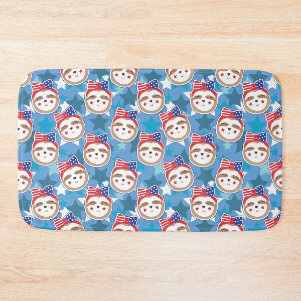 Item preview, Sloth American Flag Ribbon designed and sold by ArtCreations79.