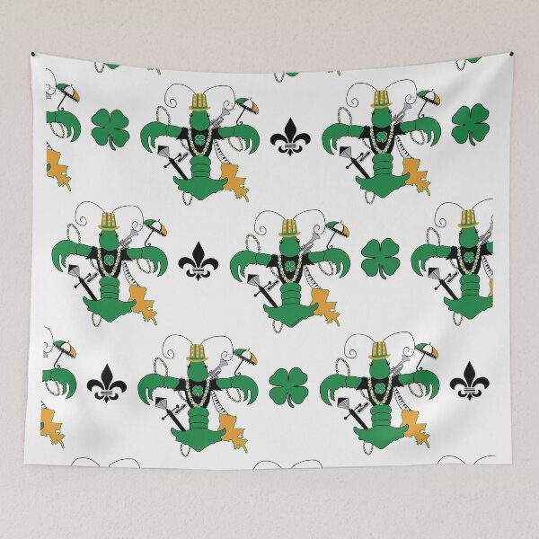 Item preview, St. Patrick's Day Crawfish Fleur de Lis Pattern designed and sold by StudioBlack.