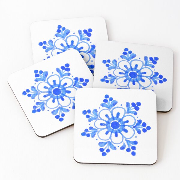 Item preview, Delft blue flower  designed and sold by redstitchlab.