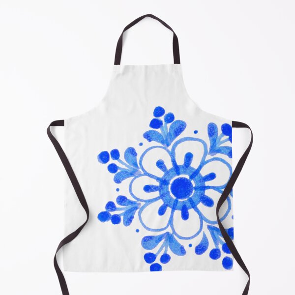 Item preview, Delft blue flower designed and sold by redstitchlab.