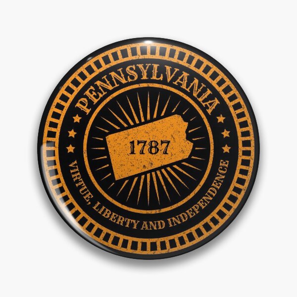 Item preview, Pennsylvania - Slogan Motto Map Badge Virtue Liberty and Independence - Keystone State 1787 designed and sold by Ranggasme.