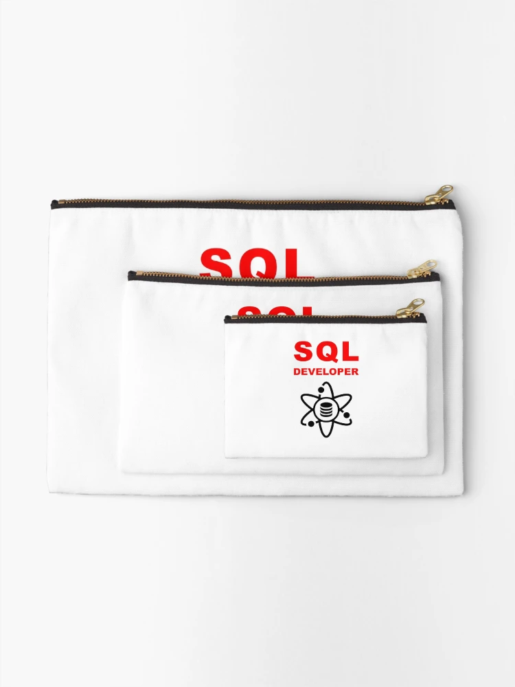 Thumbnail 2 of 4, Zipper Pouch, SQL Developer, DBA Database Administrator, Structured Query Language, Data Science, Database Developer, SQL Query, Software Engineer, Computer Science, Fullstack Developer, Programming Humor designed and sold by Max-Wear.