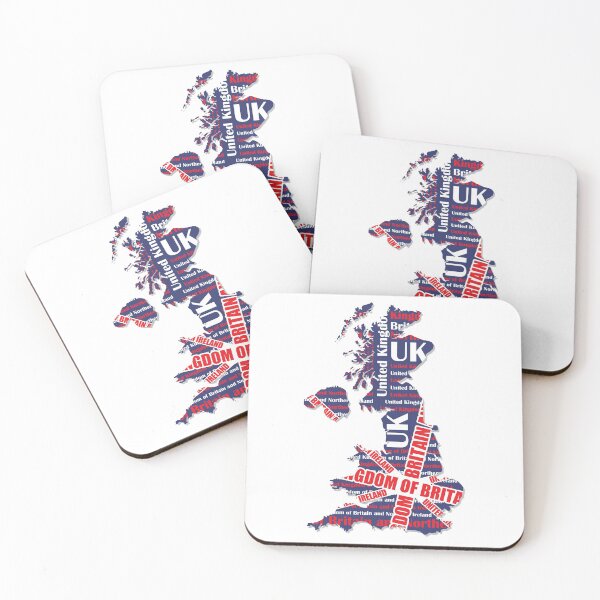 Item preview, Map of the UK | Composed of the Shape of the Country Name and the Color of National Flag designed and sold by I'm  Redz.