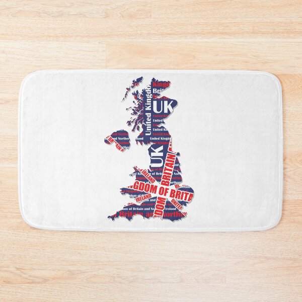 Item preview, Map of the UK | Composed of the Shape of the Country Name and the Color of National Flag designed and sold by I'm  Redz.