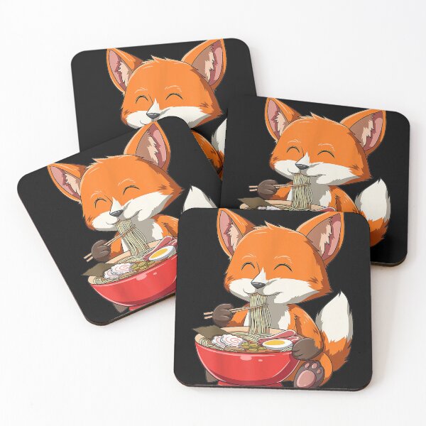 Item preview, Fox Eating Ramen Ramen Noodle Lovers Fox Themed designed and sold by RianJamessya.