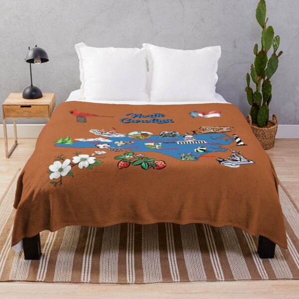 Item preview, Mapa de Carolina del Norte con las principales ciudades, destinos turísticos, EE. designed and sold by mashmosh.