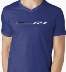 Yamaha R1 Design White Men's V-Neck T-Shirt