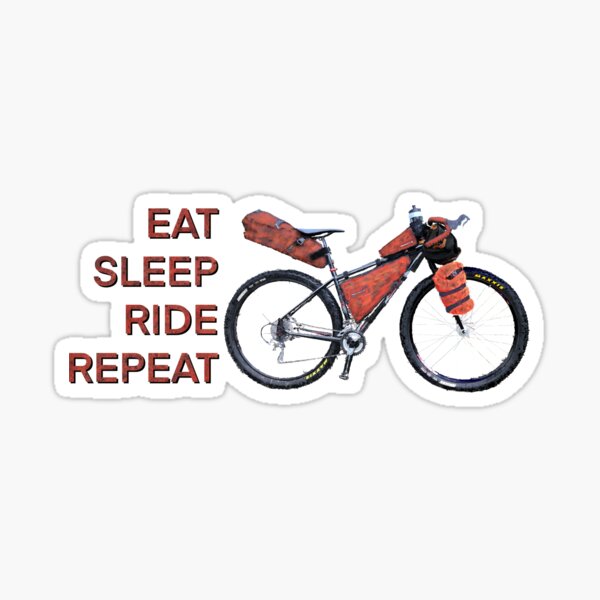 Item preview, Bike Packing, eat, sleep, ride, repeat designed and sold by rarebeasts.