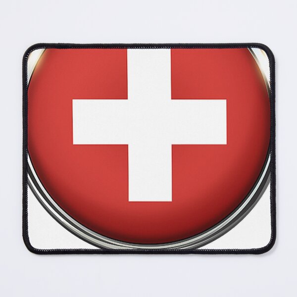 Item preview, SWISS FLAG. CHROME BUTTON. Classic designed and sold by jeniferadendtxp.