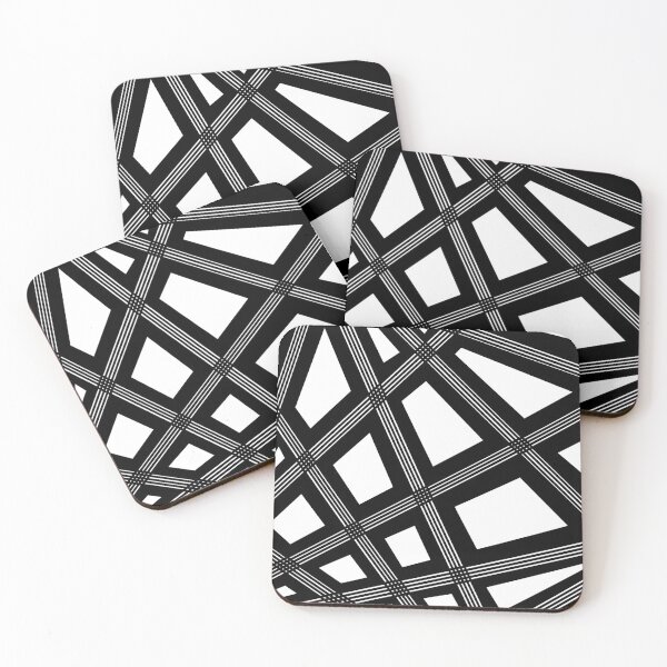 Item preview, Abstract geometric pattern - black and white. designed and sold by K.S ART.