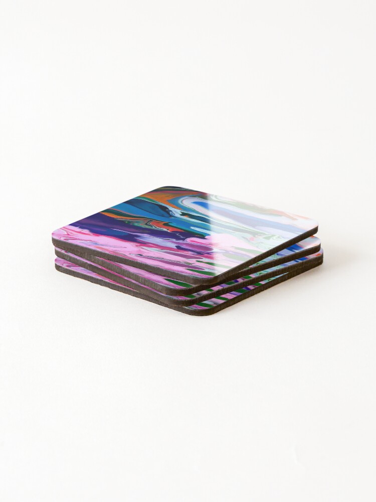 Thumbnail 4 of 5, Coasters (Set of 4), sunset agate designed and sold by InfinitePathArt.