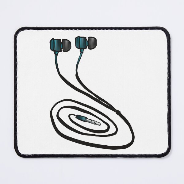 Item preview, Ocean Turquoise Teal Earphones Illustration designed and sold by ZaraRoza.