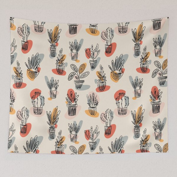 Item preview, home plants, flowers, potted flowers, pattern  designed and sold by AvotArt.