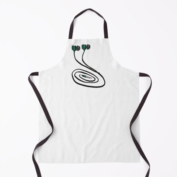 Item preview, Wicked Emerald Green Earphones Illustration designed and sold by ZaraRoza.