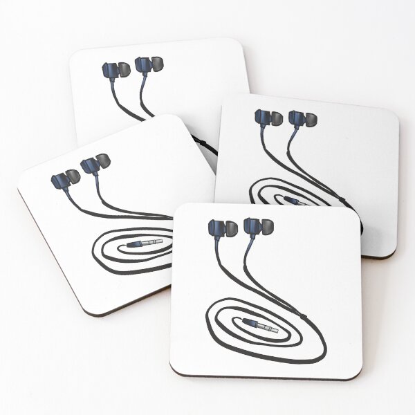 Item preview, Blueberry Blue Earphones Illustration designed and sold by ZaraRoza.