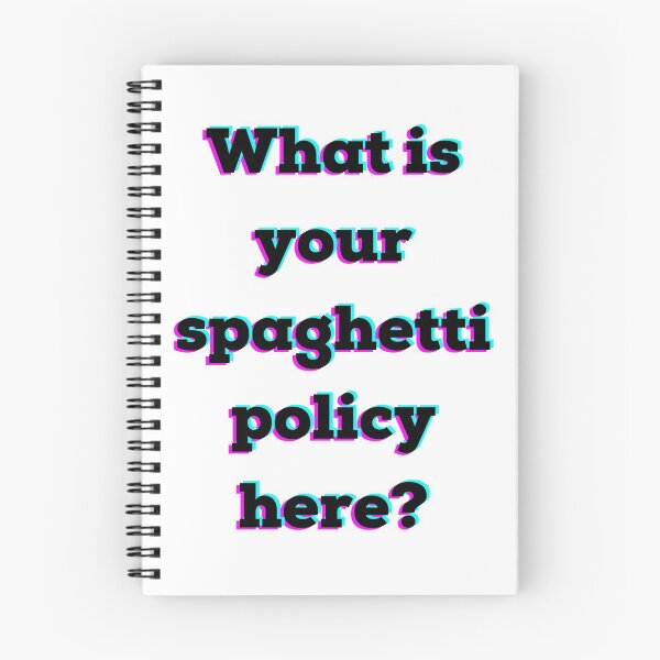 Item preview, What is your spaghetti policy here? Dark text designed and sold by Jelly-Butter.