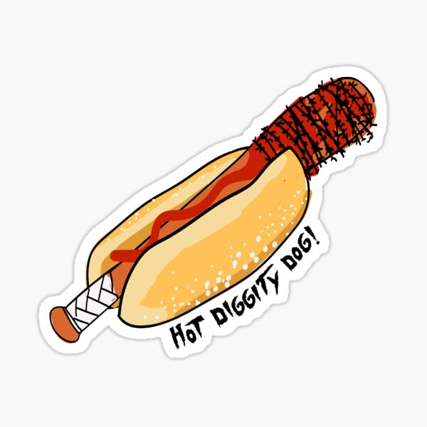 Negan & Lucille Hotdog Sticker