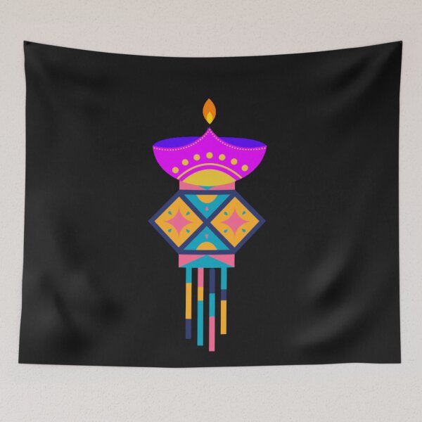 Item preview,  Diwali light festival t-shirt with candl, gift for mother, gift for father designed and sold by bouakchach.