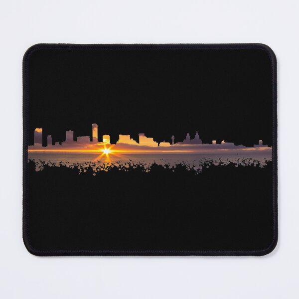 Item preview, Liverpool Skyline with Crosby Beach sunset insert designed and sold by Paul Madden.