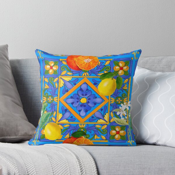 Item preview, Summer ,Sicilian tiles ,citrus,oranges,majolica,lemons ,Mediterranean  designed and sold by MariaMarinova.