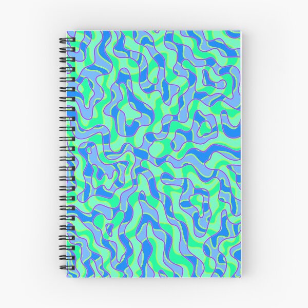 Item preview, Vivid Abstract Wiggles Pattern- Cold Colours designed and sold by nathanielmeeart.