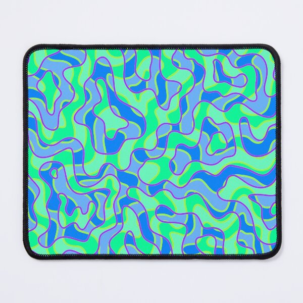 Item preview, Vivid Abstract Wiggles Pattern- Cold Colours designed and sold by nathanielmeeart.
